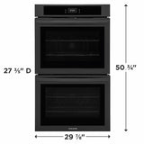 30" Double Electric Wall Oven with Fan Convection