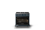 36"W. Sealed Burner Gas Range (Burner: 6b, Finish: Squall, Trim: Polished Chrome, Fuel: Natural Gas)