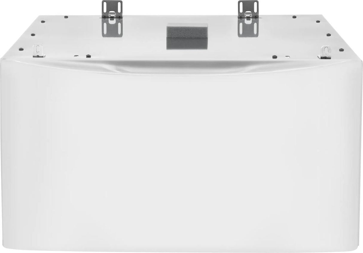 Luxury-Glide® Pedestal with Spacious Storage Drawer - Matte White Finish