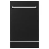 ZLINE 18" Tallac Series 3rd Rack Top Control Dishwasher with Traditional Handle, 51dBa [Color: Black Matte]