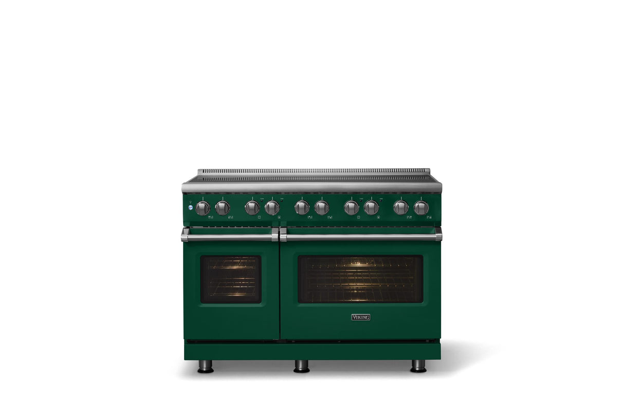 48"W. Induction Range (Finish: Ivy, Trim: Polished Chrome)