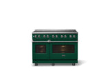 48"W. Induction Range (Finish: Ivy, Trim: Polished Chrome)