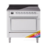 ILVE UNI366QNMPRAC Nostalgie II Noblesse 36 inch Induction Range (Solid Door, RAL, Chrome)