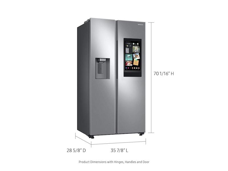 22 cu. ft. Counter Depth Side-by-Side Refrigerator with Touch Screen Family Hub™ in Stainless Steel