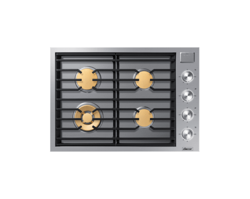 30" Gas Cooktop, Silver Stainless Steel, Natural Gas