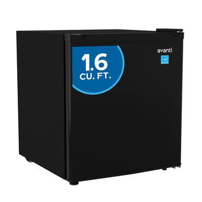 Avanti 1.6 Cu. Ft. Compact Refrigerator with Auto-Defrost, in Black (AVAR16F1B)