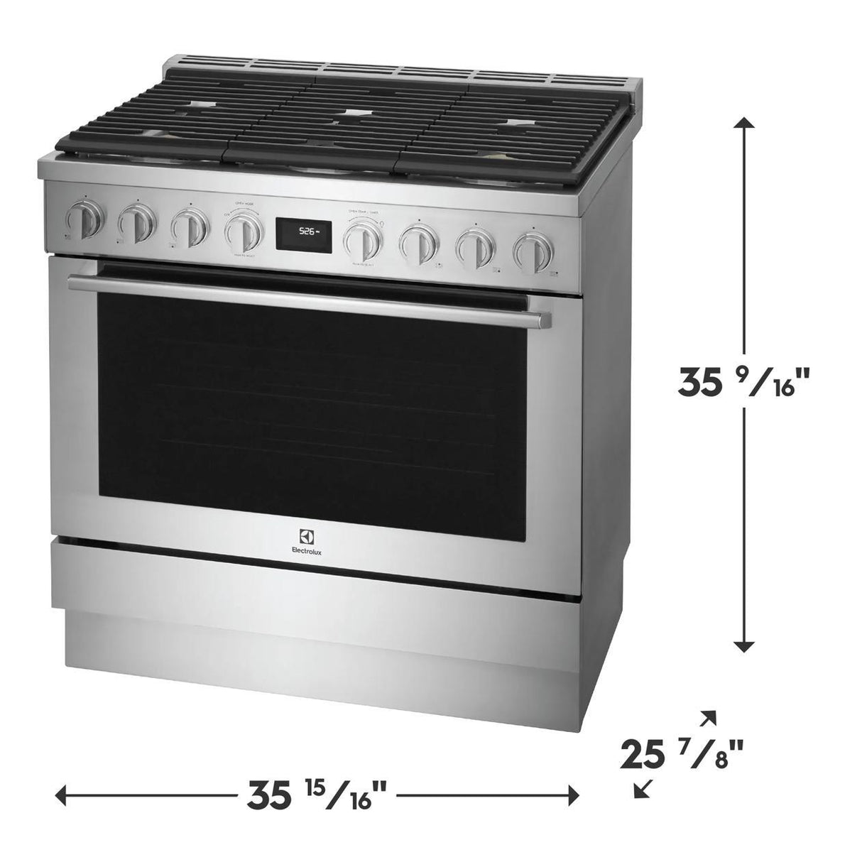36" Dual-Fuel Freestanding Range