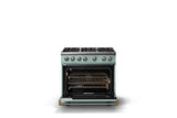 36"W. Sealed Burner Gas Range (Burner: 6b, Finish: Splash, Trim: Polished Chrome, Fuel: Propane)