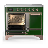 ILVE UMDIB40QNR3EGP Majestic III 40 inch Induction Range with 6 Elements, 3.82 cu. ft. Total Oven Capacity (Solid Door, Emerald Green, Copper)