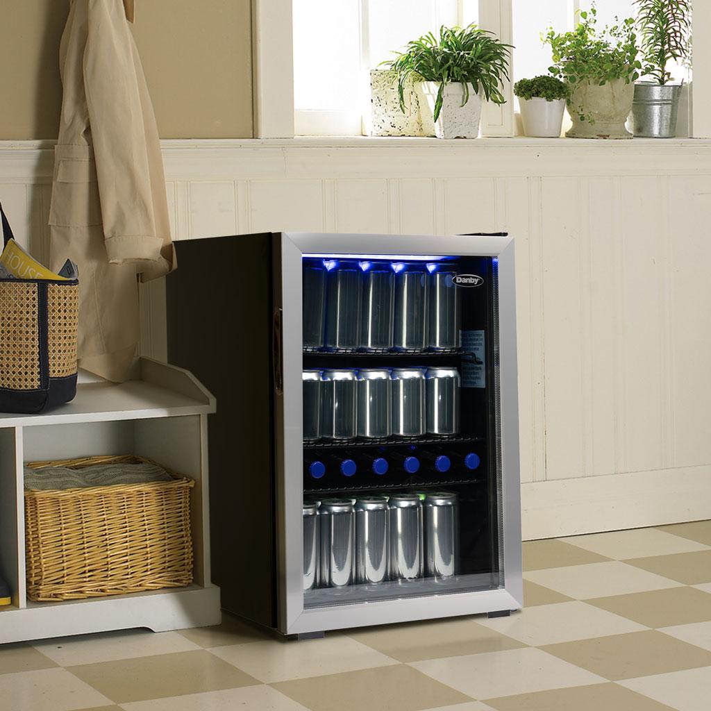 Danby 2.6 cu. ft. Free-Standing Beverage Center in Stainless Steel