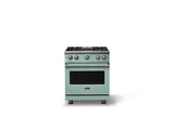 30"W. Sealed Burner Gas Range (Finish: Splash, Trim: Polished Chrome, Fuel: Natural Gas)