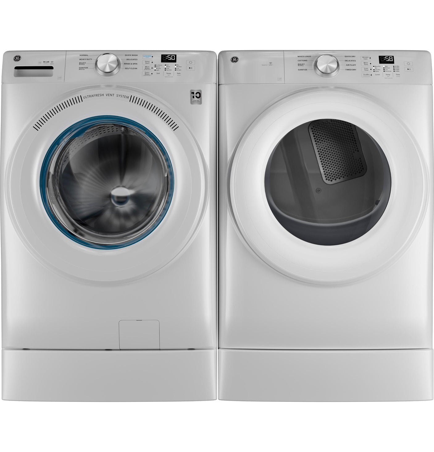GE® ENERGY STAR® 7.8 cu. ft. Capacity Smart Front Load Electric Dryer