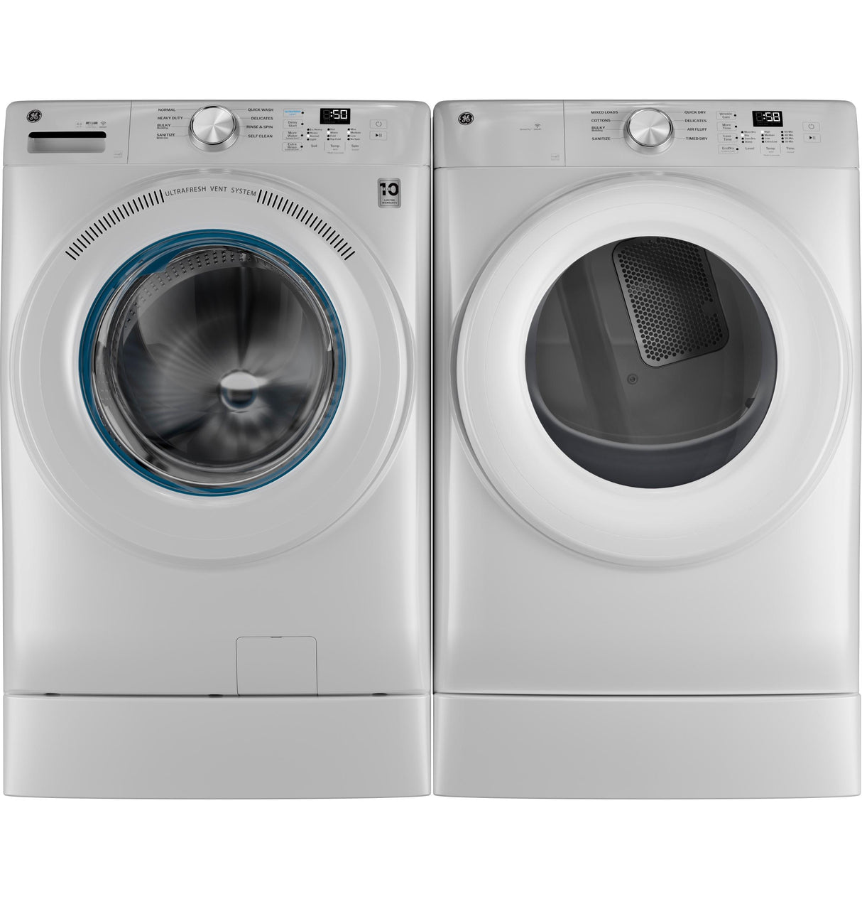 GE® ENERGY STAR® 7.8 cu. ft. Capacity Smart Front Load Gas Dryer