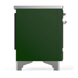 ILVE UMDIB40NR3EGC Majestic III 40 inch Induction Range with 6 Elements, 3.82 cu. ft. Total Oven Capacity (Triple Glass Door, Emerald Green, Chrome)