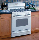 GE Profile Free-Standing Self-Clean Convection Gas on Glass Range with Warming Drawer