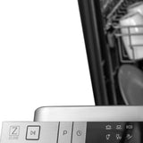 ZLINE 18 in. Compact Top Control Dishwasher with Stainless Steel Tub and Modern Style Handle, 52 dBa (DW-18) [Color: Black Stainless]
