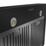 30" Professional Wall Mount Pyramid Range Hood In Black