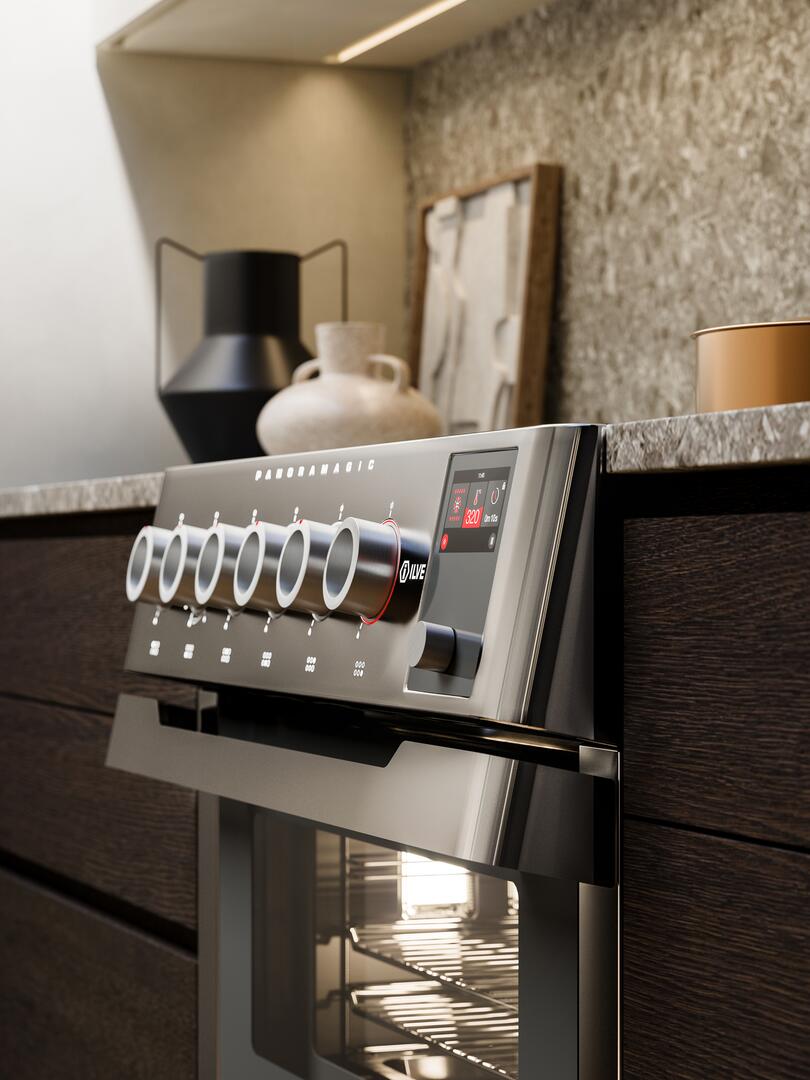 Panoramagic 36 Inch Electric Freestanding Range in Stainless Steel with Trim