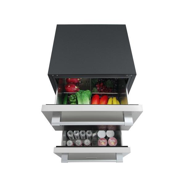 Thor Kitchen - 24 In. 5.3 Cu. Ft. Double Drawer Under-counter Refrigerator In Stainless Steel, Counter Depth