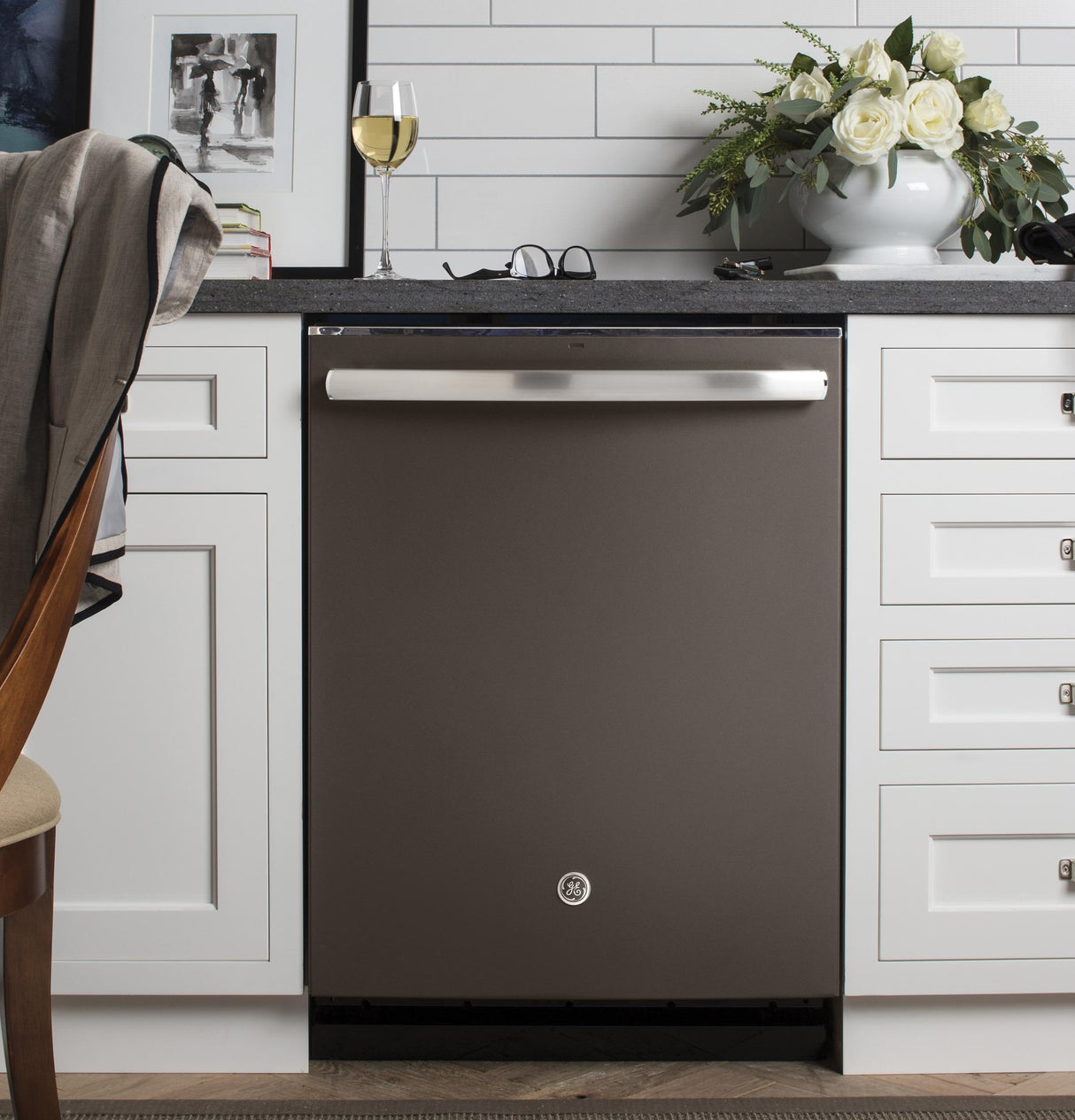 GE® Stainless Steel Interior Dishwasher with Hidden Controls