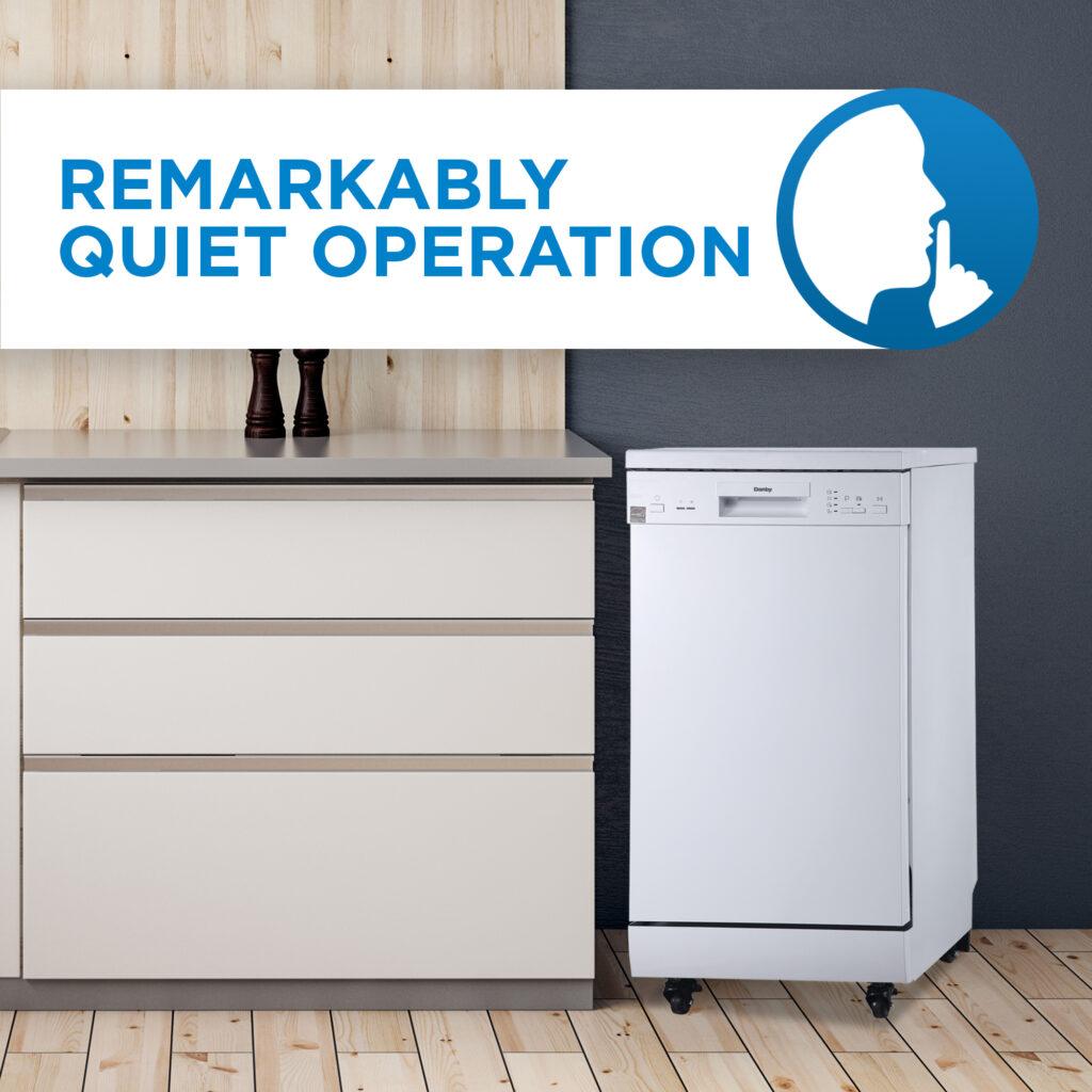 Danby 18" Wide Portable Dishwasher in White
