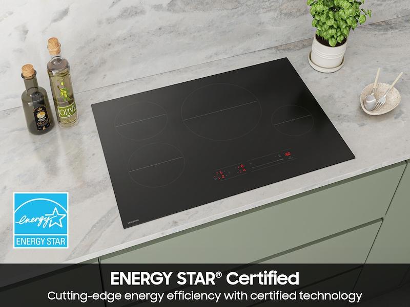 30" Induction Cooktop with Anti-Scratch Matte Glass and Sync Burners in Black