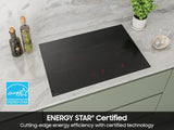 30" Induction Cooktop with Anti-Scratch Matte Glass and Sync Burners in Black