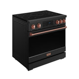 36 Inch Professional Induction Range With Tilt Panel Touch Control In Black and Rose Gold  Gordon Ramsay Series