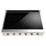 ILVE UHCPI366NSSG Nostalgie II 36 inch Built-In Induction Rangetop (Stainless Steel, Brass)