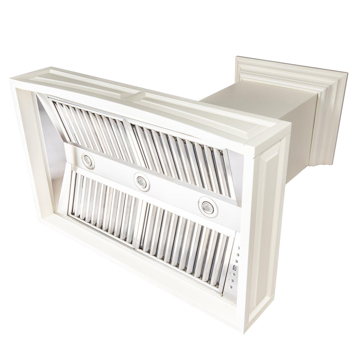 ZLINE Wooden Wall Mount Range Hood in White - Includes Remote Motor (321TT-R) [Size: 30 Inch, CFM: 400]