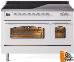 Nostalgie II 48 Inch Electric Freestanding Range in RAL Custom Color with Chrome Trim