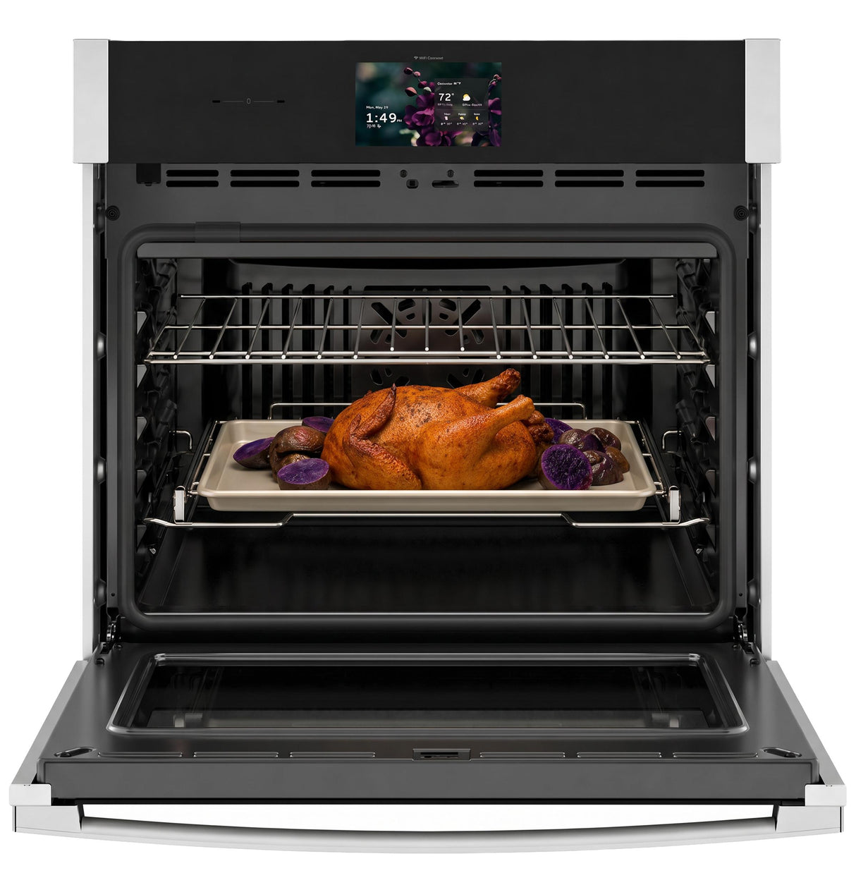 GE Profile™ 30" Smart Built-In Convection Single Wall Oven with No Preheat Air Fry and Precision Cooking