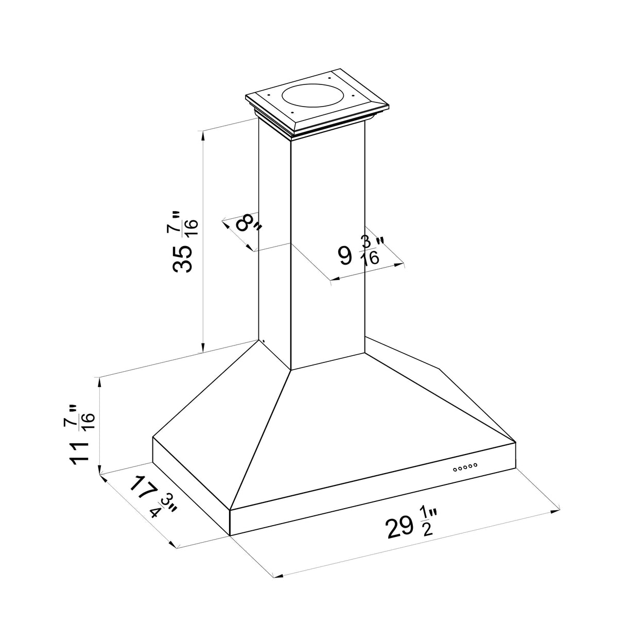 ZLINE Wall Mount Range Hood in DuraSnow Stainless Steel (8KL3S)