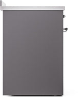 Nostalgie II 30 Inch Electric Freestanding Range in Matte Graphite with Chrome Trim