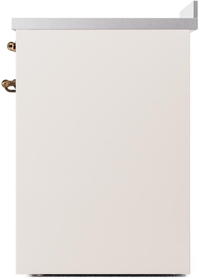 Nostalgie II 30 Inch Electric Freestanding Range in Antique White with Bronze Trim