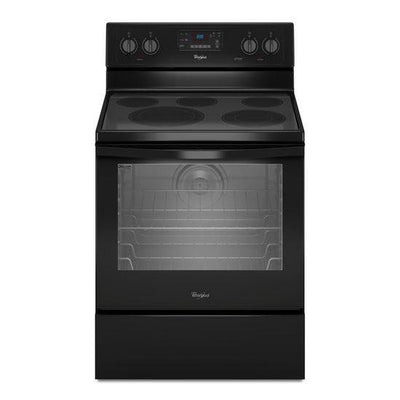 Whirlpool® 6.4 Cu. Ft. Freestanding Electric Range with AquaLift® Self-Cleaning Technology - Black