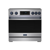 36 Inch Professional Induction Range With Tilt Panel Touch Control In Stainless Steel and Blue  Gordon Ramsay Series