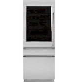 Monogram 30" Integrated Glass-Door Refrigerator for Single or Dual Installation