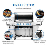 Prestige 665 RSIB with Infrared Side and Rear Burner , Natural Gas, Stainless Steel