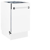 ZLINE 18" Tallac Series 3rd Rack Top Control Dishwasher with Traditional Handle, 51dBa [Color: White Matte]