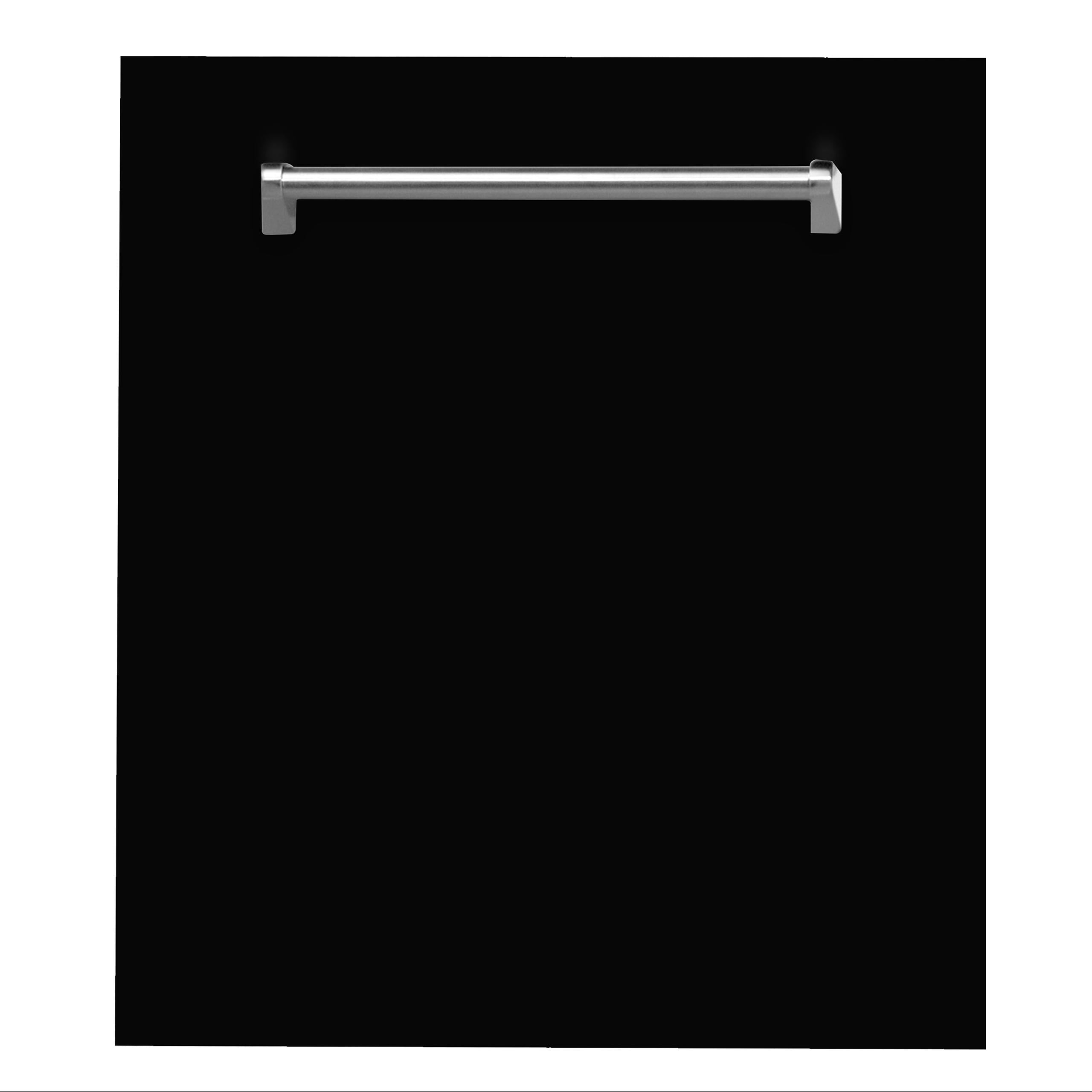 ZLINE 24 in. Top Control Dishwasher with Stainless Steel Tub and Traditional Style Handle, 52dBa (DW-24) [Color: Black Matte]