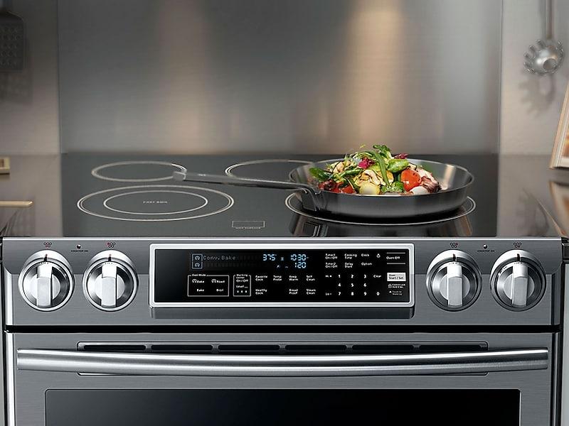 5.8 cu ft. Smart Slide-in Induction Range with Virtual Flame™ in Stainless Steel