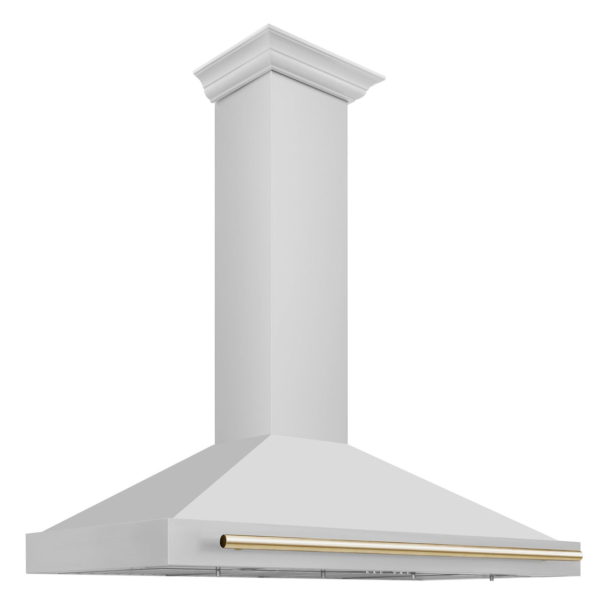 ZLINE 48 in. Autograph Edition Convertible Stainless Steel Range Hood with Stainless Steel Shell and Champagne Bronze Accents (KB4STZ-48-CB) [Color: Gold Accents]