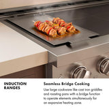 ZLINE Autograph Edition 36 in. 5.2 cu. ft. Paramount Induction Range with 5 Element Cooktop and Electric Convection Oven in Stainless Steel with Champagne Bronze Accents (SINRZ-36-CB)