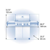 Prestige PRO 500 RSIB with Infrared Side and Rear Burners , Propane, Stainless Steel