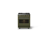 30"W. Dual Fuel Range (Finish: Martini, Trim: Polished Chrome, Fuel: Propane)