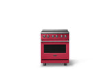 30"W. Induction Range (Finish: Valentine, Trim: Polished Chrome)