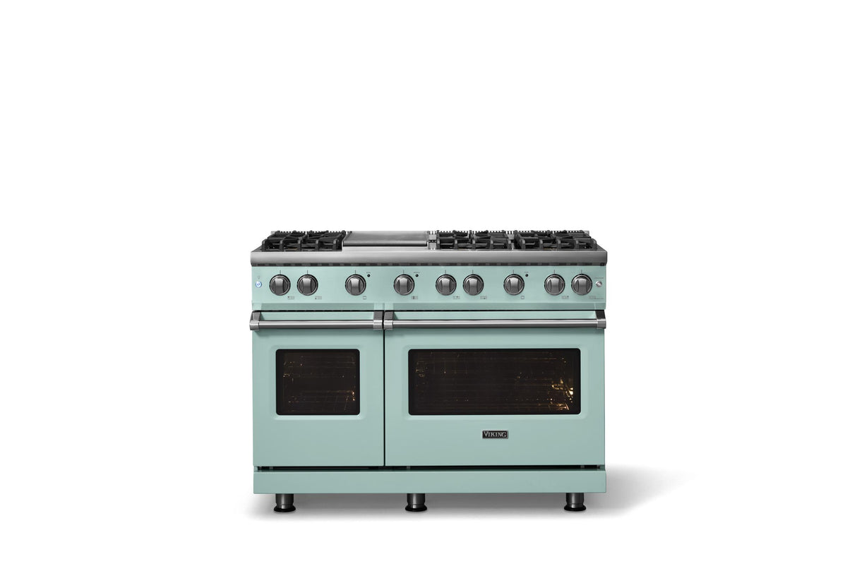 48"W. Sealed Burner Gas Range (Burner: 6g, Finish: Splash, Trim: Polished Chrome, Fuel: Natural Gas)