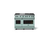 48"W. Sealed Burner Gas Range (Burner: 6g, Finish: Splash, Trim: Polished Chrome, Fuel: Natural Gas)