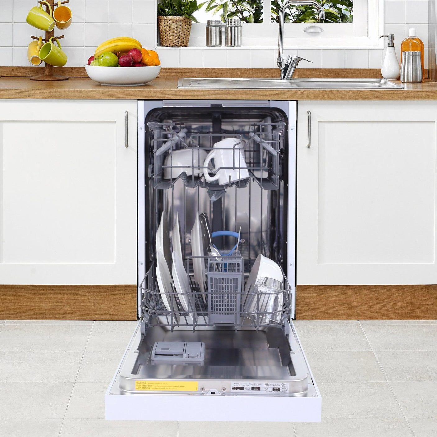 Avanti 18" Built In Dishwasher - White
